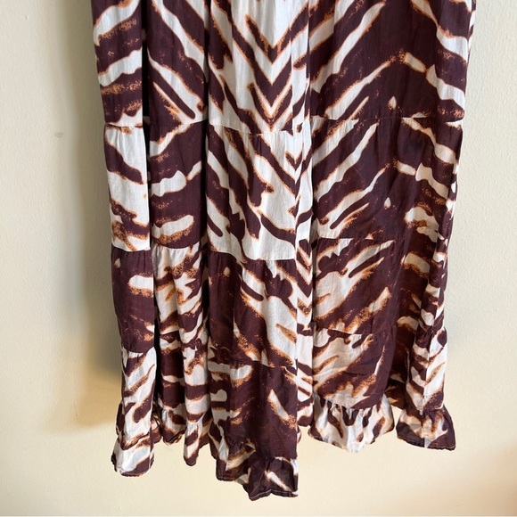 THML Ruffle Sleeve Tiered Midi Dress Small - Picture 8 of 10